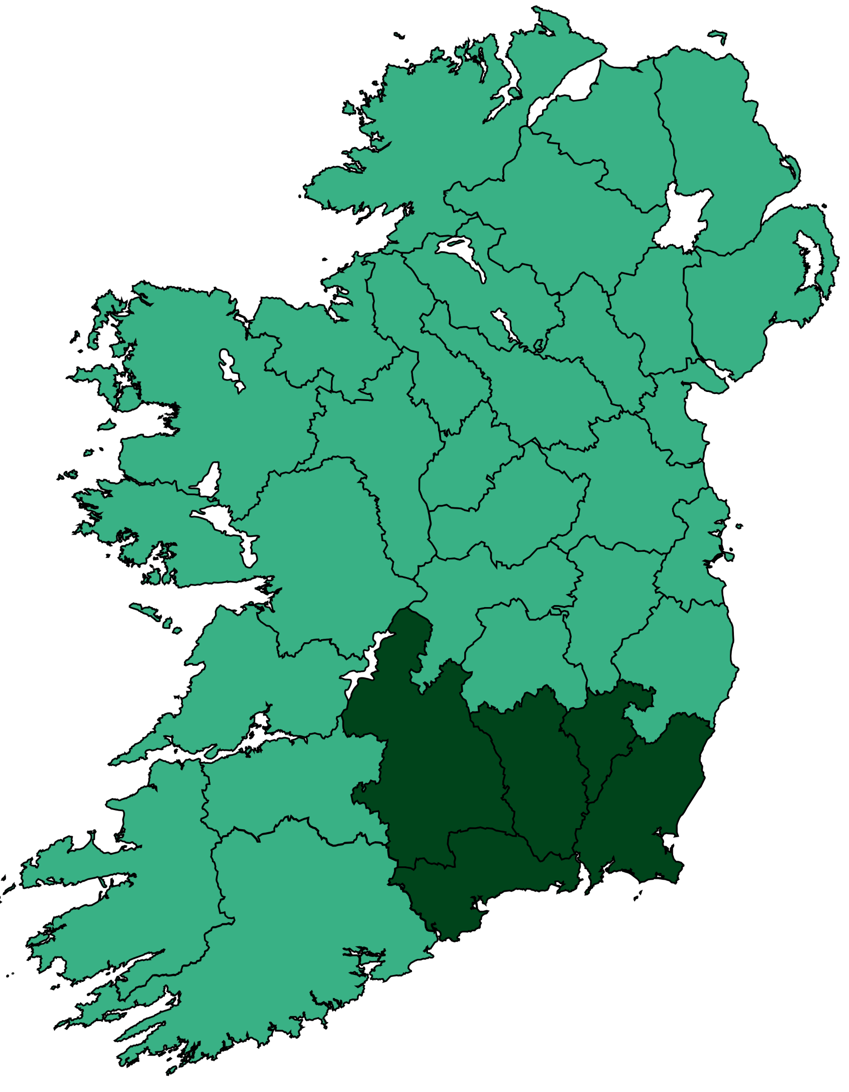 Map of Ireland