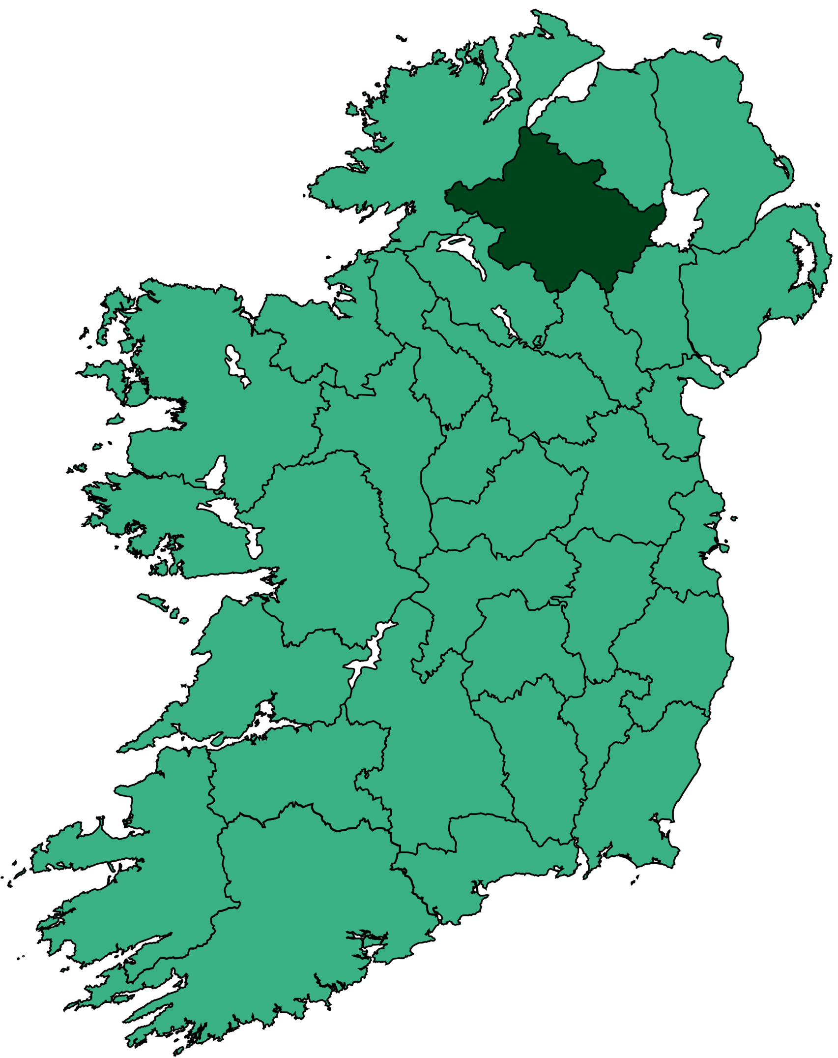 Map of Ireland