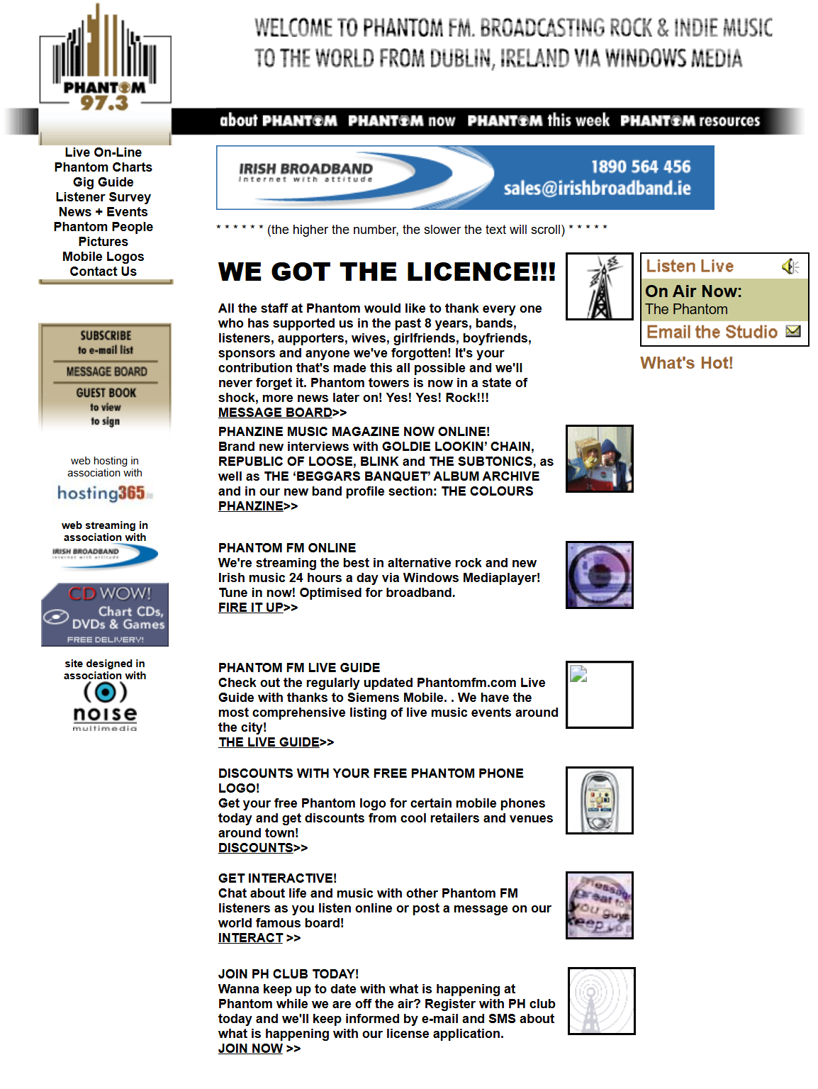 Website at November 2004