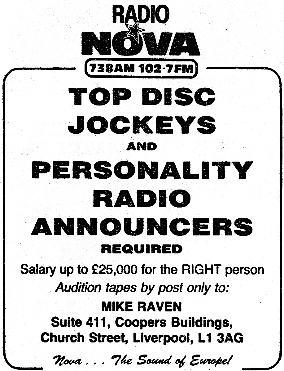 Presenter ads in England