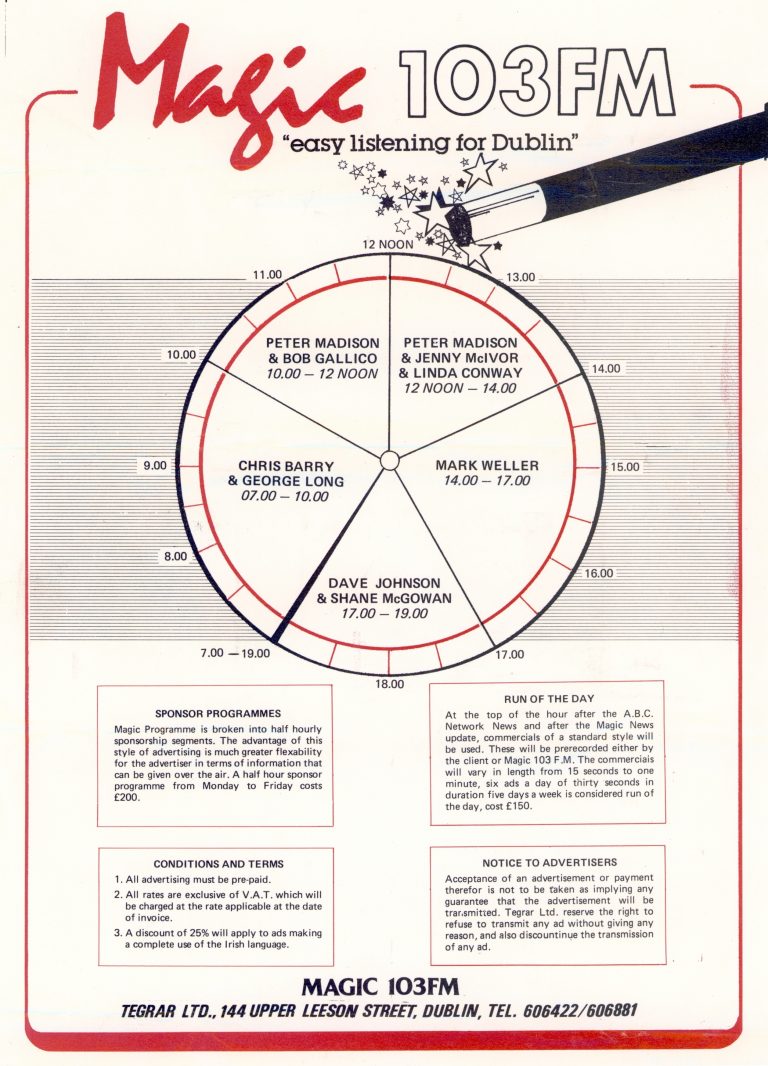 Magic 103 promotional literature