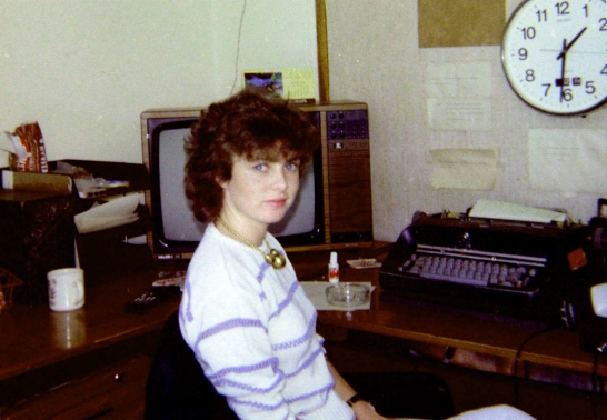 Sybil Fennell in the newsroom